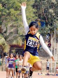 Seven-year-old Navya Shetty leaps to glory in MSSA athletics meet